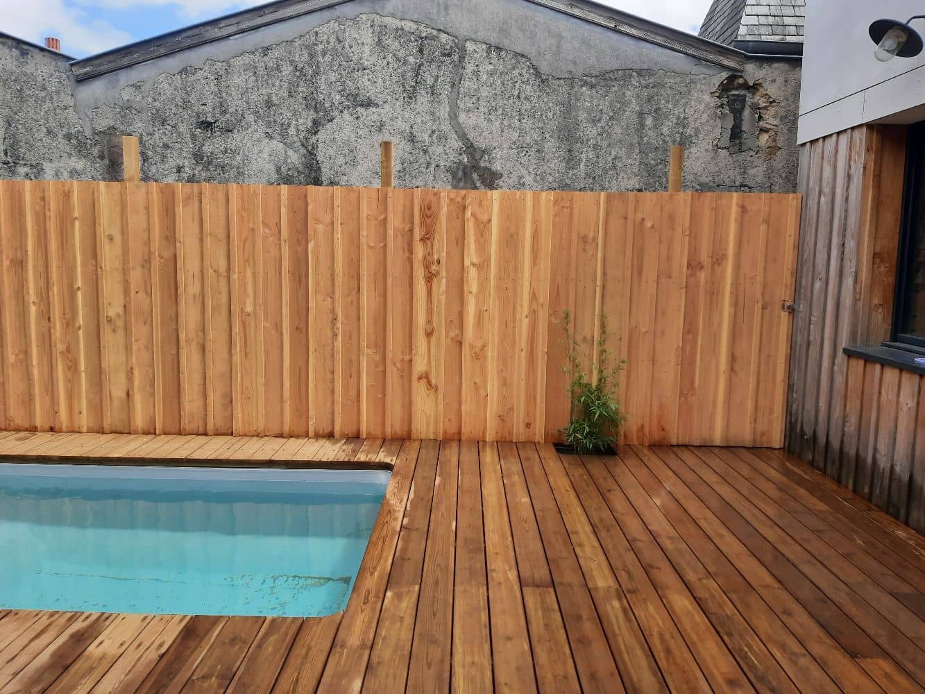 Aménagement et végétalisation d'un jardin avec piscine