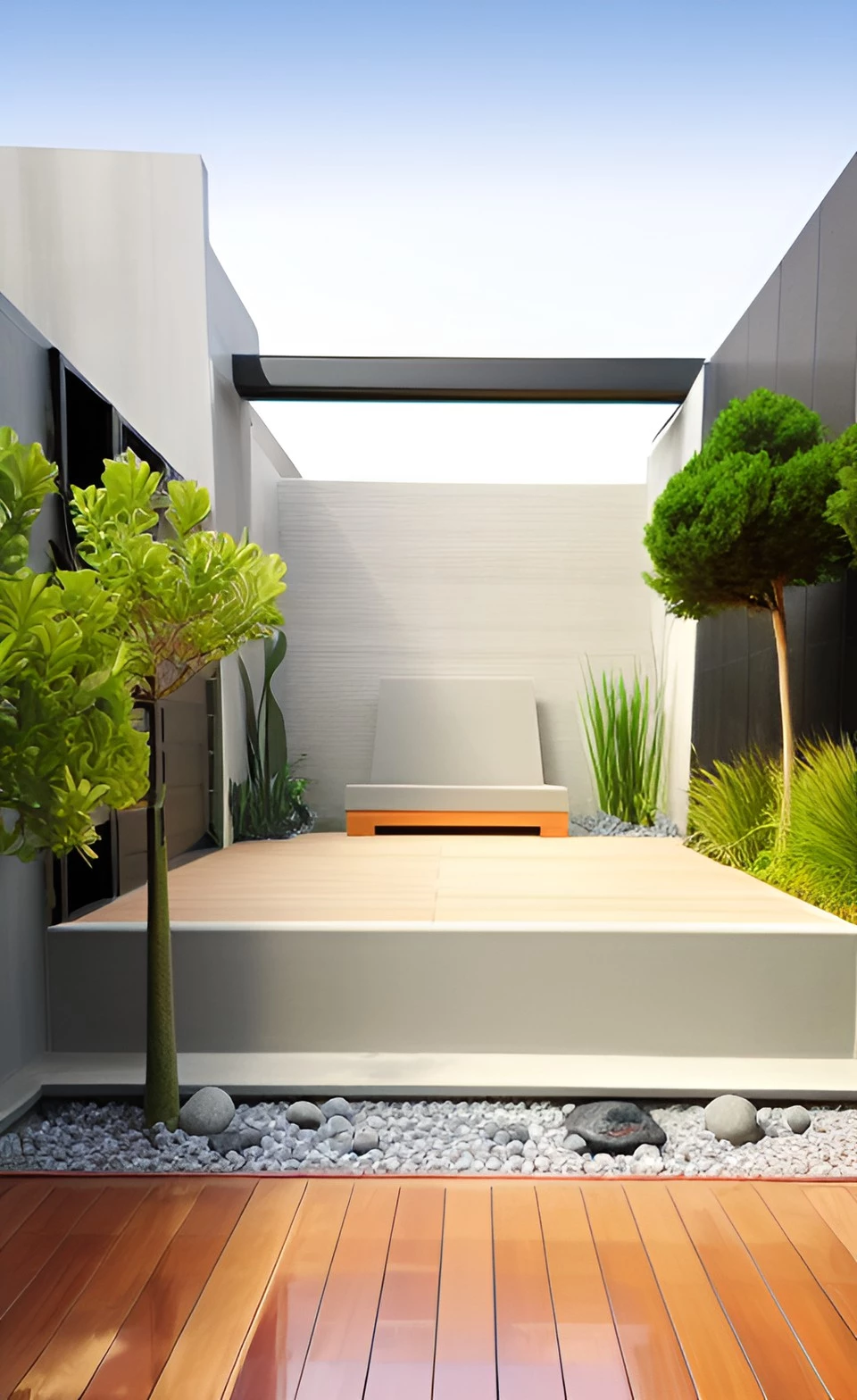Exemple d'un aménagement de jardin zen moderne à Bordeaux