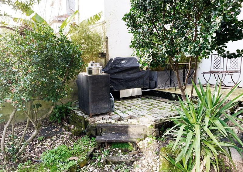 Photo avant l'aménagement de jardin d'une echoppe bordelaise par Createck paysage, paysagiste bordeaux 