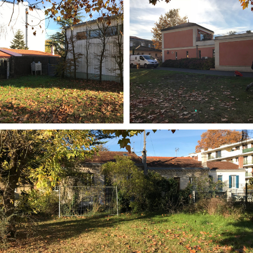 Première phase de la création d'un jardin par notre paysagiste : la prise de côte et des besoins. 