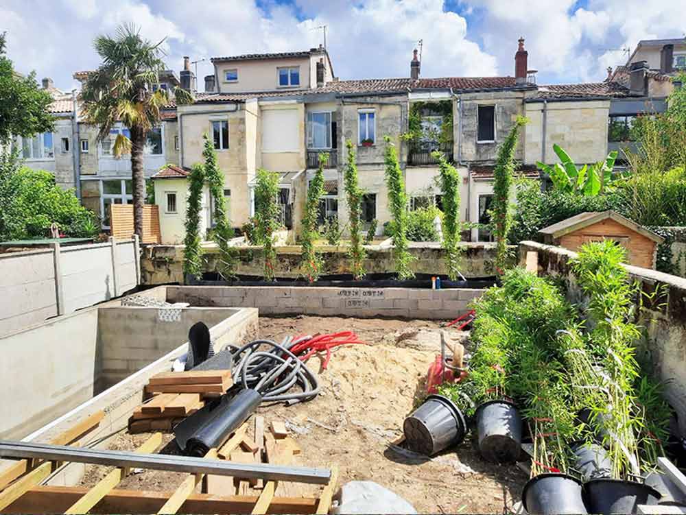 Avant la réalisation de cet aménagement de jardin par notre architecte paysagiste