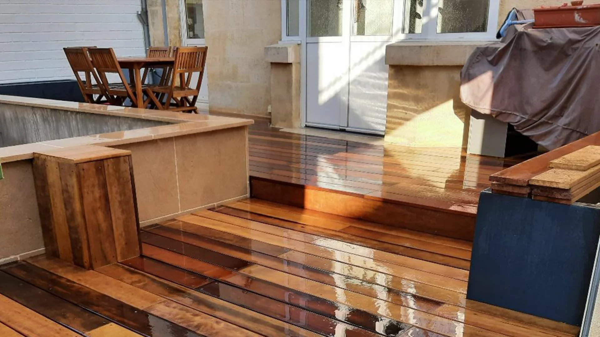 Pose de terrasses