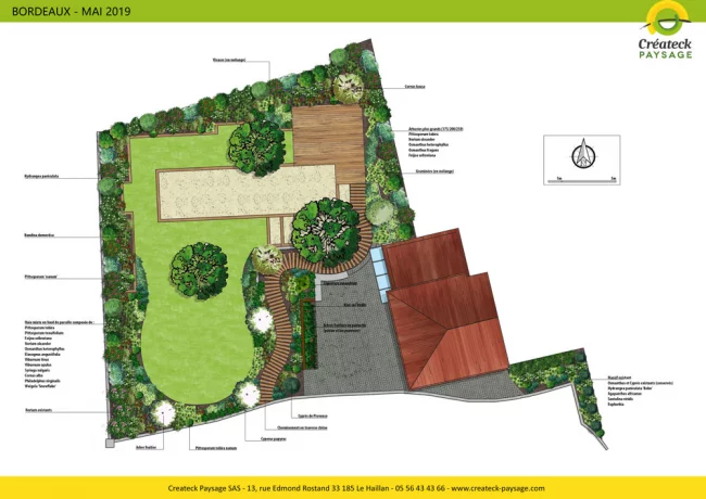 Ralisation de croquis dans le cadre d'une rnovation de jardin mditerranen